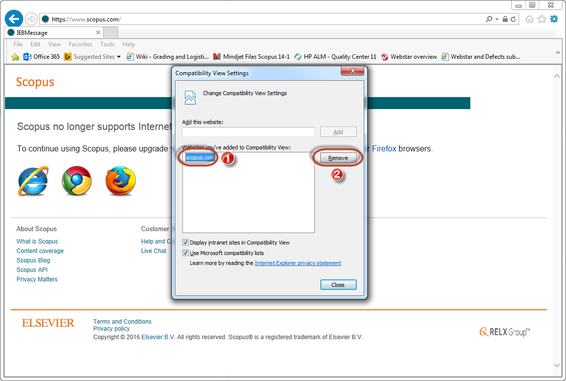 How To Resolve Internet Explorer 11 Ie11 Compatibility Issues With Scopus Com Elsevier Scopus Blog